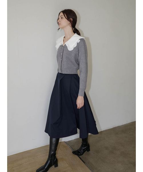LAUTREDE MIN（ロートルドミン）の「[24FW] Lautre Diana Navy flare skirt（スカート・レディース・ネイビー・SMALL/MEDIUM/X-SMALL）」の3枚目の写真