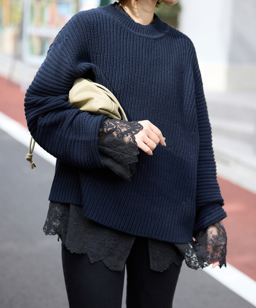 SLOBE IENA（スローブイエナ）の「チュールレースブラウス（シャツ/ブラウス・レディース・ホワイト/ブラック・FREE）」の9枚目の写真