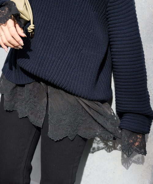 SLOBE IENA（スローブイエナ）の「チュールレースブラウス（シャツ/ブラウス・レディース・ホワイト/ブラック・FREE）」の12枚目の写真