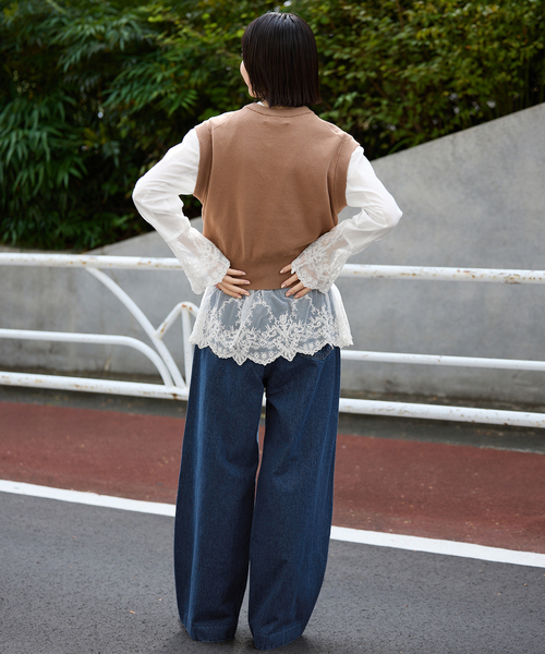 SLOBE IENA（スローブイエナ）の「チュールレースブラウス（シャツ/ブラウス・レディース・ホワイト/ブラック・FREE）」の20枚目の写真