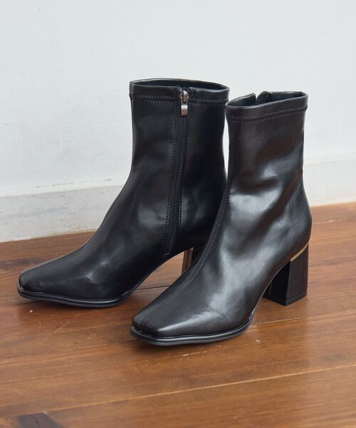 ems excite（エムズエキサイト）の「ストレッチヒールブーツ（ブーツ・レディース・ブラック/オフホワイト/ブラウン・LARGE/MEDIUM）」の4枚目の写真