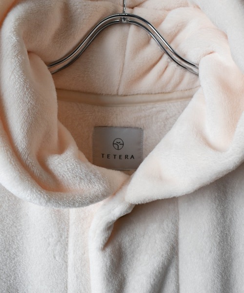 TETERA(テテラ)の「●TETERA/テテラ● SAUNA FUR ROBE / サウナ ファー ローブ(ガウン/バスローブ・レディース・グレー/ネイビー/ライトベージュ・FREE)」の7枚目の写真