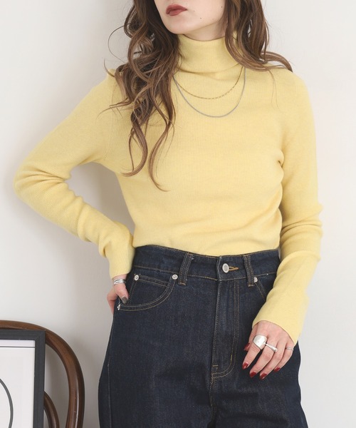 EGLANTINE カシミヤ混タートルネックニット（ニット/セーター