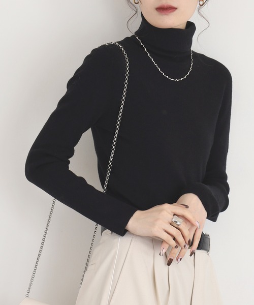 EGLANTINE カシミヤ混タートルネックニット（ニット/セーター