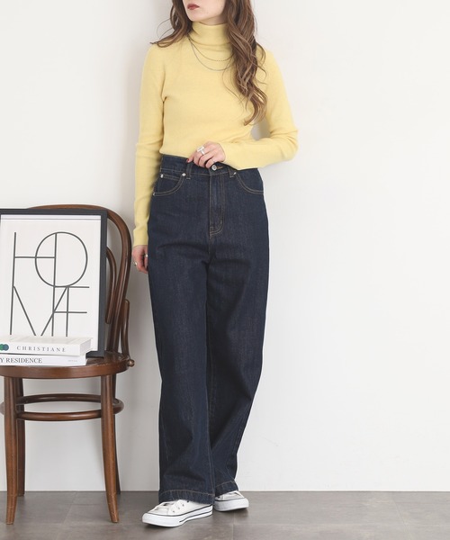 EGLANTINE(エグランティーヌ)の「EGLANTINE カシミヤ混タートルネックニット(ニット/セーター・レディース・ブラウン/チャコールグレー/オフホワイト/イエロー/グリーン/ブラック・38)」の10枚目の写真