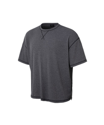 CHILLSA（チルサ）の「Waffle Over Fit Short Sleeve_Charcoal（Tシャツ/カットソー）」