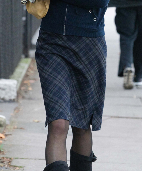 Check Midi Skirt (navy)