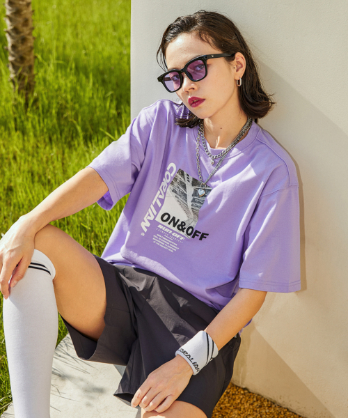 CORALIAN(コラリアン)の「ランオフストリート 半袖 コットン Tシャツ パープル(Tシャツ/カットソー・メンズ・その他・S/M/L/2XL/XL/XS/3XL)」の2枚目の写真