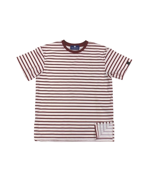 SHELL CORPORATION(シェルコーポレーション)の「ソロナストライプ半袖ベースレイヤー - 2 Colors(Tシャツ/カットソー・レディース・バーガンディー/ライトピンク・SMALL/MEDIUM)」の1枚目の写真