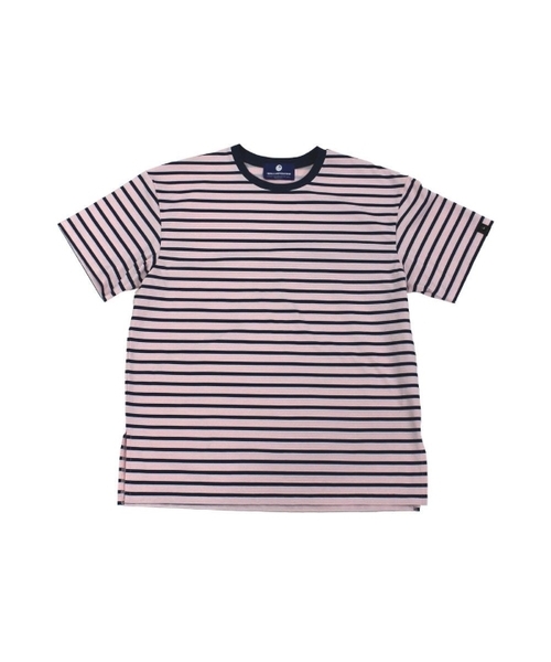 SHELL CORPORATION(シェルコーポレーション)の「ソロナストライプ半袖ベースレイヤー - 2 Colors(Tシャツ/カットソー・レディース・バーガンディー/ライトピンク・SMALL/MEDIUM)」の2枚目の写真