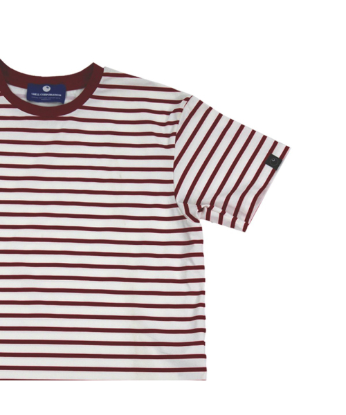 SHELL CORPORATION(シェルコーポレーション)の「ソロナストライプ半袖ベースレイヤー - 2 Colors(Tシャツ/カットソー・レディース・バーガンディー/ライトピンク・SMALL/MEDIUM)」の4枚目の写真