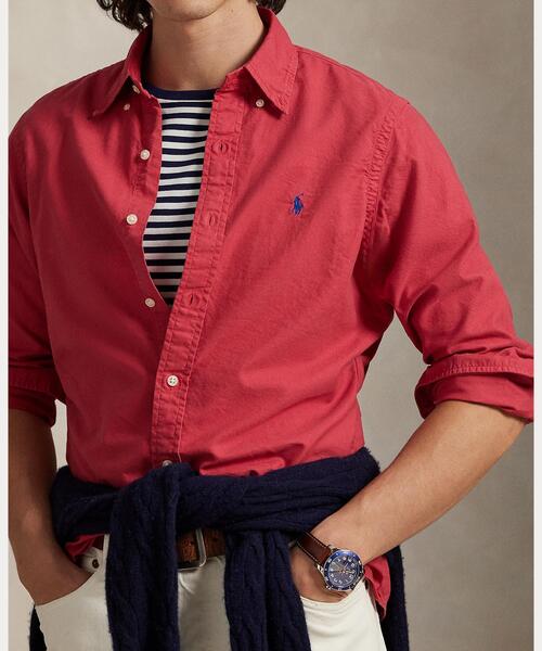 POLO RALPH LAUREN(ポロ ラルフ ローレン)の「クラシック フィット ガーメントダイド オックスフォード シャツ(シャツ/ブラウス・メンズ・レッド系2・XXL/XS/XL/S/M/L)」の8枚目の写真