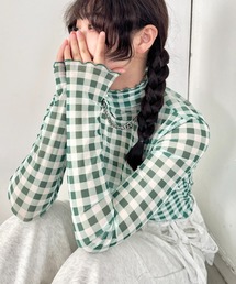 ギンガムチェック」に該当するTシャツ/カットソー（タートルネック
