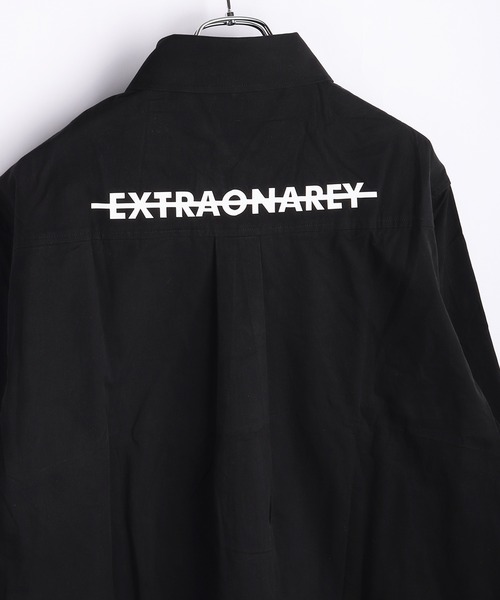 WESTSEA(ウエストシー)の「オーバーサイズ ロゴプリント 長袖シャツ(シャツ/ブラウス・メンズ・アイボリー/ブラック・M/L/XL)」の2枚目の写真