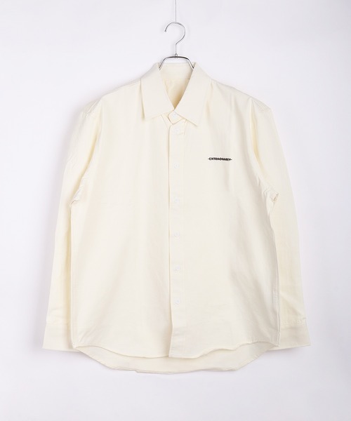 WESTSEA(ウエストシー)の「オーバーサイズ ロゴプリント 長袖シャツ(シャツ/ブラウス・メンズ・アイボリー/ブラック・M/L/XL)」の3枚目の写真