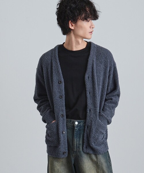 tk.TAKEO KIKUCHI（ティーケータケオキクチ）の「モールニット カーディガン（カーディガン/ボレロ・メンズ・ブルー/ブラック/ベージュ・04/03/02）」の3枚目の写真
