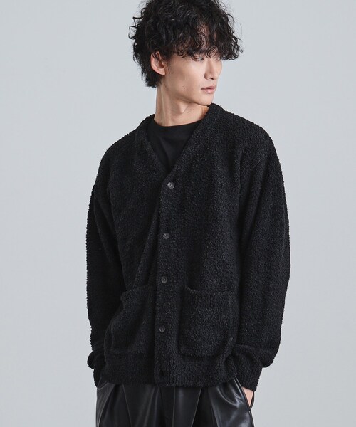 tk.TAKEO KIKUCHI（ティーケータケオキクチ）の「モールニット カーディガン（カーディガン/ボレロ・メンズ・ブルー/ブラック/ベージュ・04/03/02）」の4枚目の写真