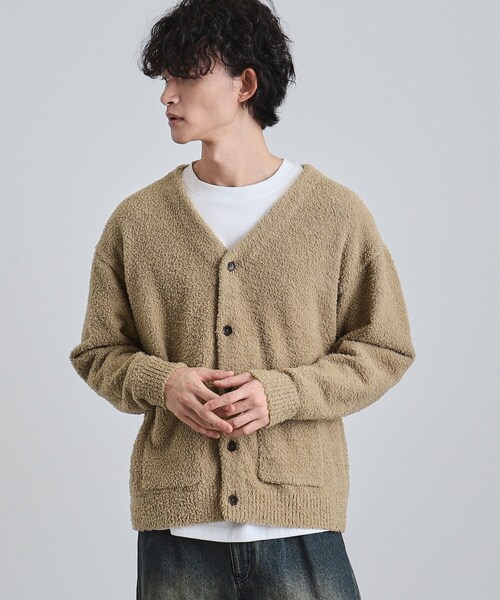 tk.TAKEO KIKUCHI（ティーケータケオキクチ）の「モールニット カーディガン（カーディガン/ボレロ・メンズ・ブルー/ブラック/ベージュ・04/03/02）」の8枚目の写真