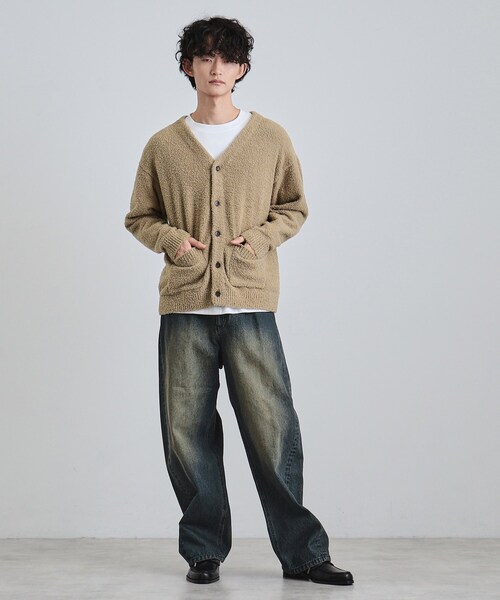 tk.TAKEO KIKUCHI（ティーケータケオキクチ）の「モールニット カーディガン（カーディガン/ボレロ・メンズ・ブルー/ブラック/ベージュ・04/03/02）」の9枚目の写真