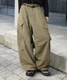 SPINNS | 立体シルエットで差がつく!ベルト付きカーゴバルーンパンツ(その他パンツ)