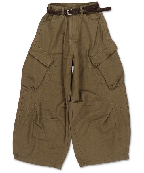 SPINNS（スピンズ）の「立体シルエットで差がつく！ベルト付きカーゴバルーンパンツ（その他パンツ・レディース・カーキ/ブラック/ベージュ・ONESIZE）」の14枚目の写真