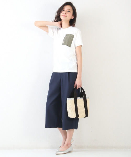 interstaple（インターステイプル）の「テープハンドルペーパーミニトート（トートバッグ・レディース・ライトブルー/ベージュ/ネイビー/イエロー・FREE）」の17枚目の写真