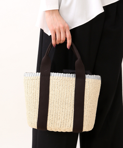 interstaple（インターステイプル）の「テープハンドルペーパーミニトート（トートバッグ・レディース・ライトブルー/ベージュ/ネイビー/イエロー・FREE）」の13枚目の写真