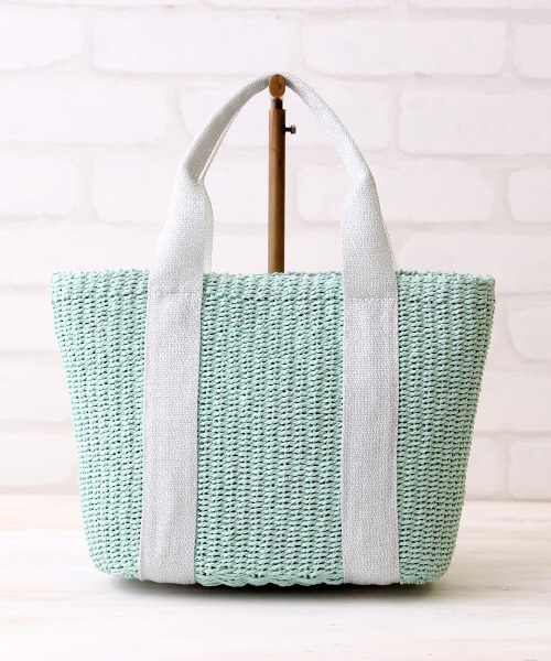 interstaple（インターステイプル）の「テープハンドルペーパーミニトート（トートバッグ・レディース・ライトブルー/ベージュ/ネイビー/イエロー・FREE）」の14枚目の写真