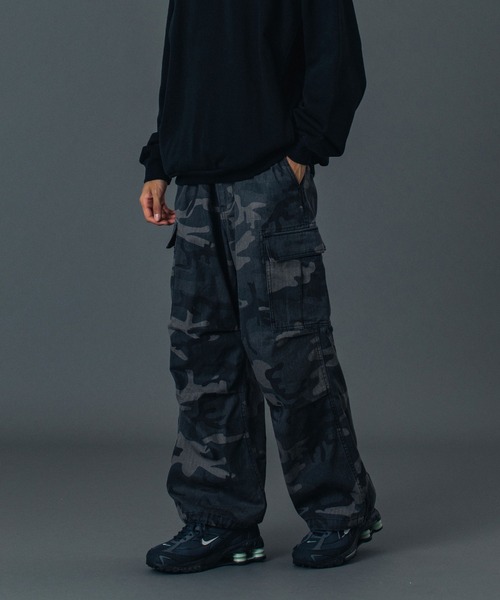XLARGE(エクストララージ)の「CAMO CARGO PANTS(カーゴパンツ・メンズ・ブラック/オリーブ/ベージュ・30inch/32inch/34inch/36inch)」の2枚目の写真
