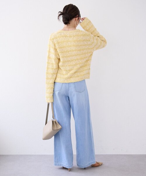 RIVE DROITE（リヴドロワ）の「予約【上品見え】ツイードショートカーディガン（カーディガン/ボレロ・レディース・ネイビー/イエロー・FREE）」の18枚目の写真