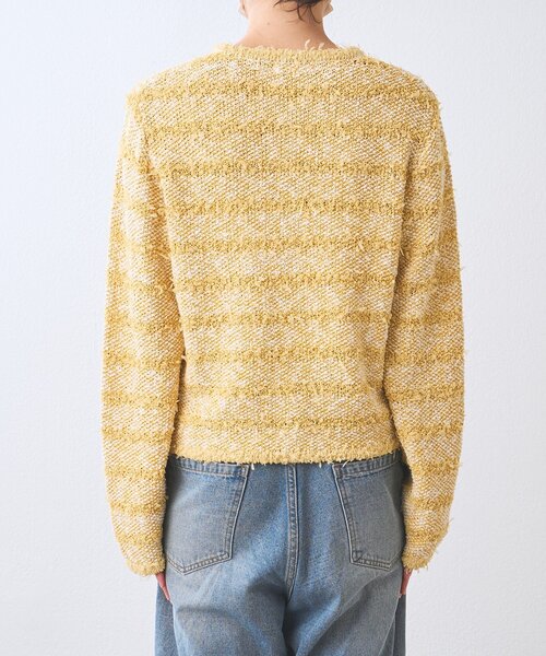 RIVE DROITE（リヴドロワ）の「予約【上品見え】ツイードショートカーディガン（カーディガン/ボレロ・レディース・ネイビー/イエロー・FREE）」の8枚目の写真