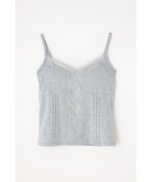 LAGUA GEM(ラグアジェム)の「EDGE LACE CUP キャミソール(キャミソール・レディース・杢グレー/ブラック/ベージュ・FREE)」の18枚目の写真