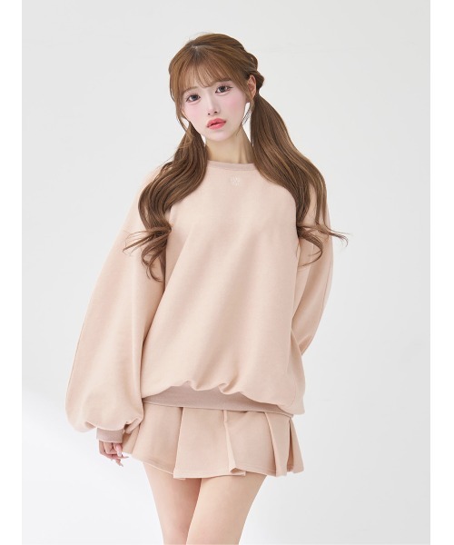 カラーラメスウェットオーバートップス（スウェット）｜Darich