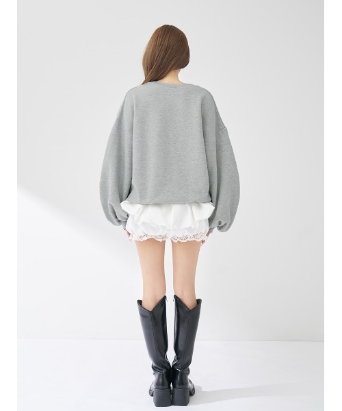 カラーラメスウェットオーバートップス（スウェット）｜Darich