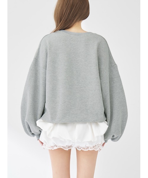 カラーラメスウェットオーバートップス（スウェット）｜Darich