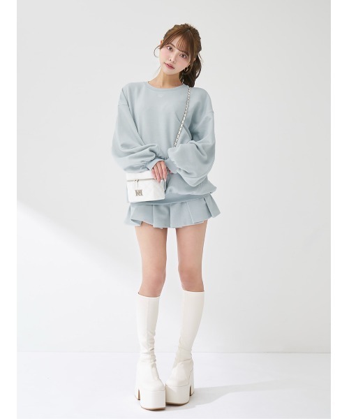 カラーラメスウェットオーバートップス（スウェット）｜Darich