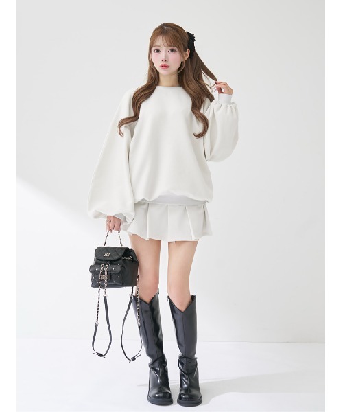 カラーラメスウェットオーバートップス（スウェット）｜Darich