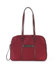 CRYSTAL NYLON COMBI BOSTON BAG_BURGUNDY