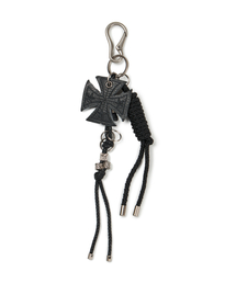 ETCE（イーティーシーイー）の「CROSS LEATHER KEYRING (BLACK)（その他小物）」