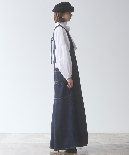 SOMETHING(サムシング)の「【GISELe 4月号掲載】atelier SOMETHING AMERICAN SLEEVE ONEPIECE/アメリカンスリーブワンピース(ワンピース・レディース・ライトインディゴブルー/インディゴブルー・FREE)」の6枚目の写真