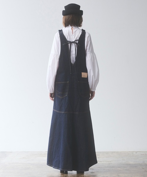 SOMETHING(サムシング)の「【GISELe 4月号掲載】atelier SOMETHING AMERICAN SLEEVE ONEPIECE/アメリカンスリーブワンピース(ワンピース・レディース・ライトインディゴブルー/インディゴブルー・FREE)」の7枚目の写真