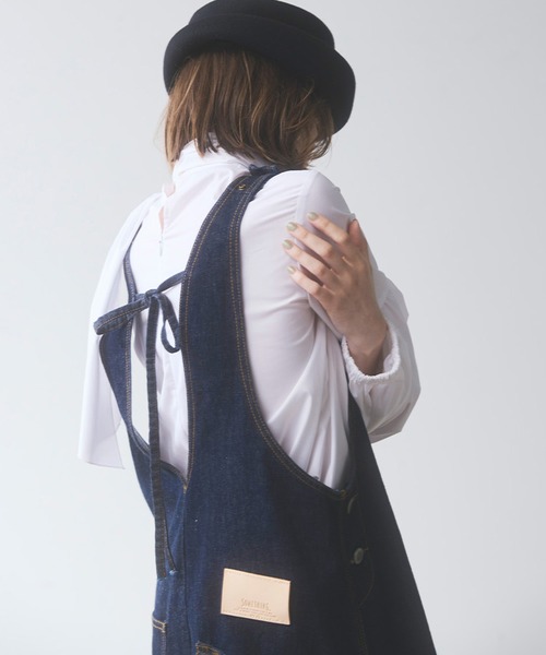 SOMETHING(サムシング)の「【GISELe 4月号掲載】atelier SOMETHING AMERICAN SLEEVE ONEPIECE/アメリカンスリーブワンピース(ワンピース・レディース・ライトインディゴブルー/インディゴブルー・FREE)」の9枚目の写真