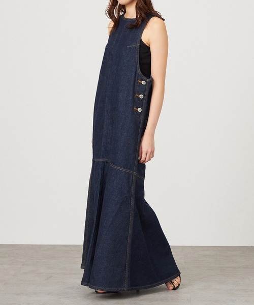 SOMETHING(サムシング)の「【GISELe 4月号掲載】atelier SOMETHING AMERICAN SLEEVE ONEPIECE/アメリカンスリーブワンピース(ワンピース・レディース・ライトインディゴブルー/インディゴブルー・FREE)」の10枚目の写真