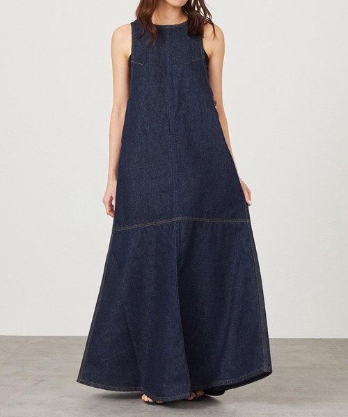 SOMETHING(サムシング)の「【GISELe 4月号掲載】atelier SOMETHING AMERICAN SLEEVE ONEPIECE/アメリカンスリーブワンピース(ワンピース・レディース・ライトインディゴブルー/インディゴブルー・FREE)」の11枚目の写真