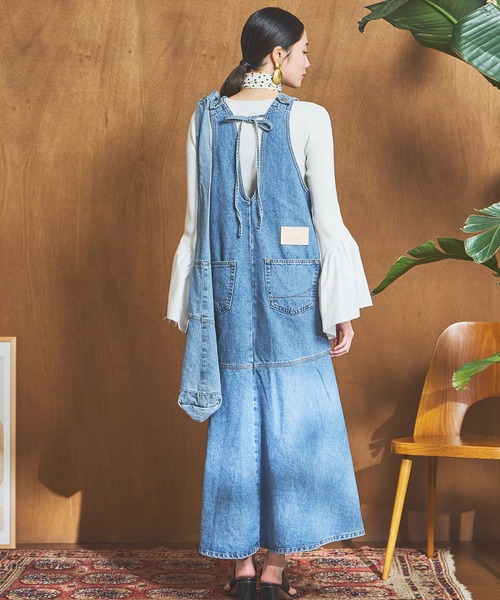 SOMETHING(サムシング)の「【GISELe 4月号掲載】atelier SOMETHING AMERICAN SLEEVE ONEPIECE/アメリカンスリーブワンピース(ワンピース・レディース・ライトインディゴブルー/インディゴブルー・FREE)」の19枚目の写真