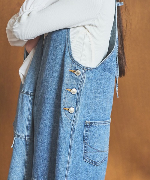 SOMETHING(サムシング)の「【GISELe 4月号掲載】atelier SOMETHING AMERICAN SLEEVE ONEPIECE/アメリカンスリーブワンピース(ワンピース・レディース・ライトインディゴブルー/インディゴブルー・FREE)」の20枚目の写真