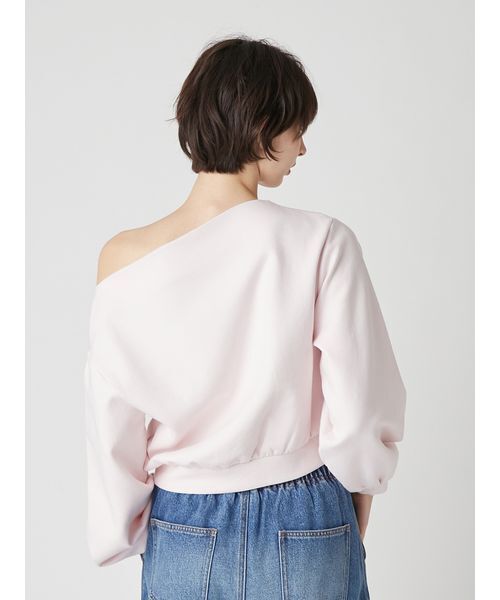 LILY BROWN（リリーブラウン）の「ドレープオフショルボンディングスウェット（スウェット・レディース・アイボリー/グレー/チャコールグレー/ピンク・F）」の10枚目の写真