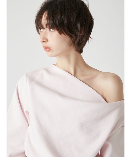 LILY BROWN（リリーブラウン）の「ドレープオフショルボンディングスウェット（スウェット・レディース・アイボリー/グレー/チャコールグレー/ピンク・F）」の12枚目の写真