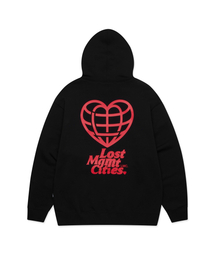 HEART GLOBE HOODIE black