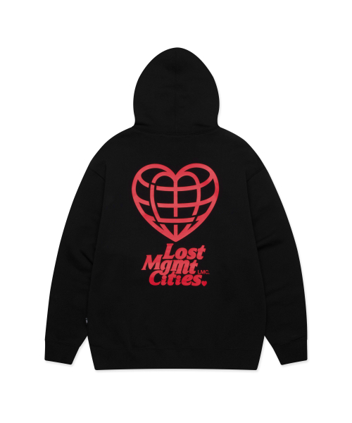 HEART GLOBE HOODIE чёрный